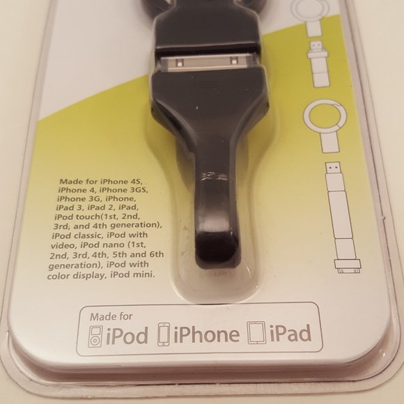 30-Pin Keychain Charge Sync Cable iPod iPhone iPad by PowerXcel 🆕 - Picture 3 of 5